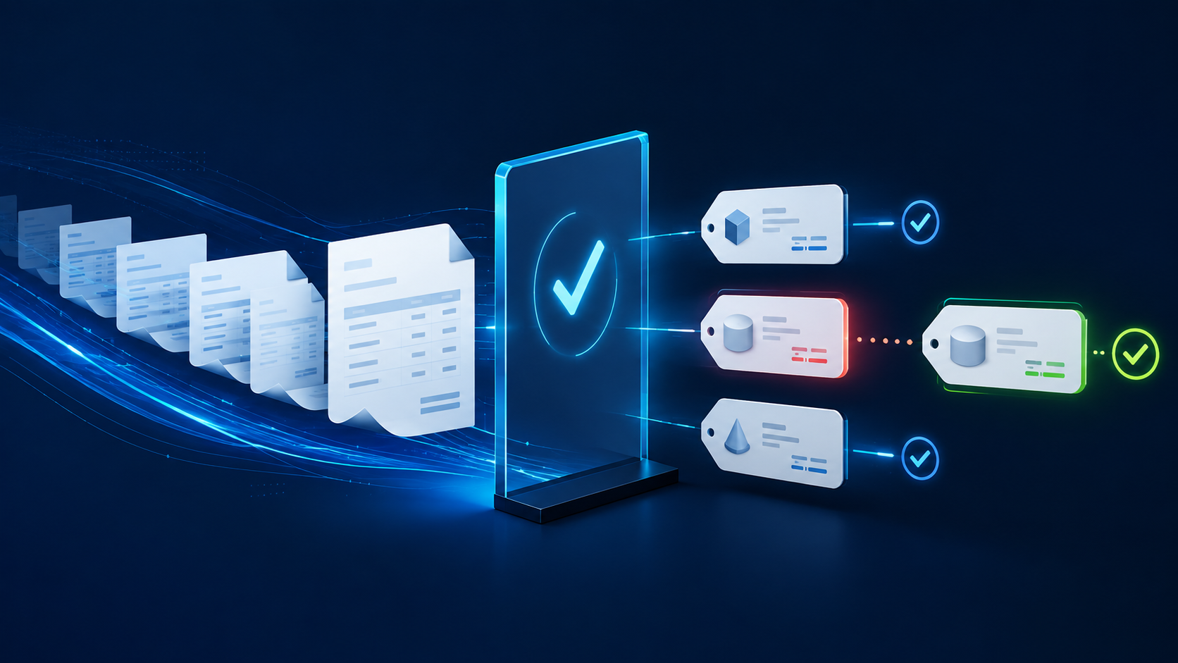 Invoices passing through a price verification checkpoint